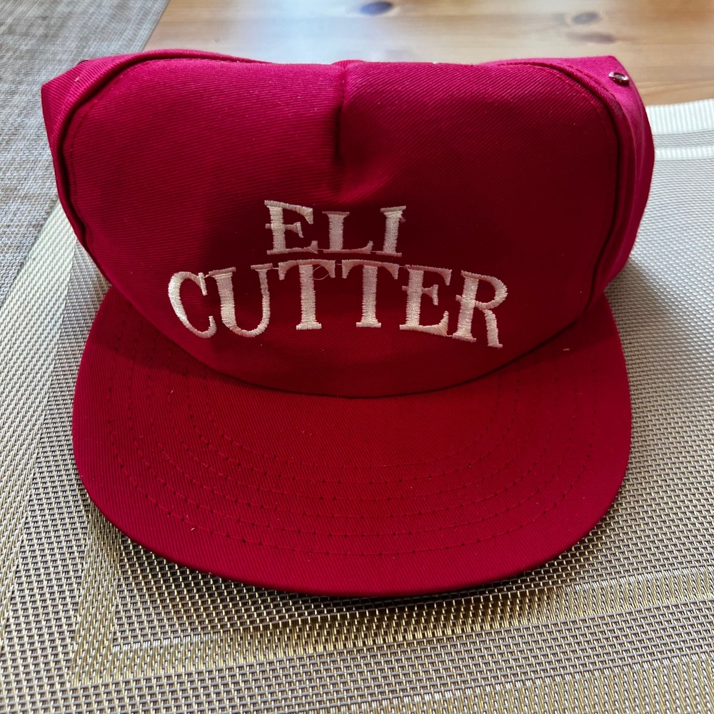 Vintage Challenger Adver-Togs Eli Cutter Snapback Hat Made in USA Trucker Cap